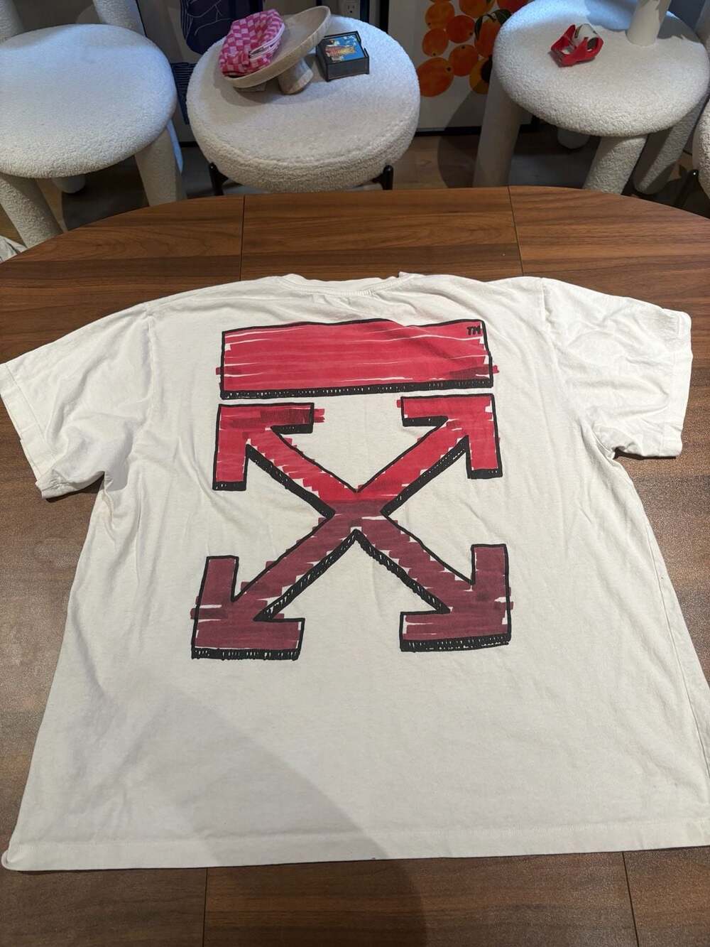 Off-White Marker Arrows White/Red Short Sleeve T-Shirt